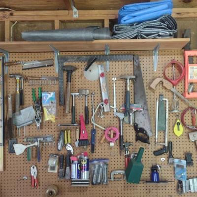 Pegboard Tool Lot