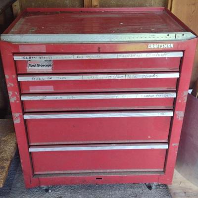 Craftsman Roller Cabinet And Contents 
