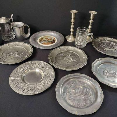 Decorative plates and candle holders