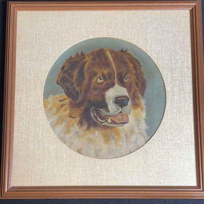 St bernard painting