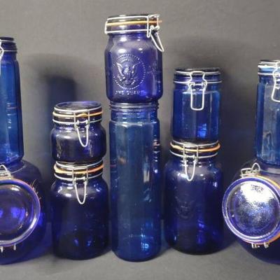 Blue jars made in italy