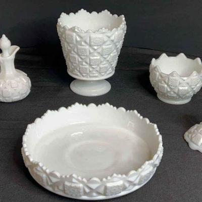 Milk glass collectibles