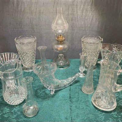 Crystal and glass vases and pitchers