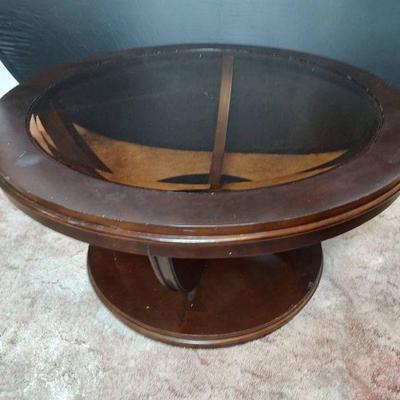 Glass center coffee table