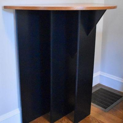 Demilune table with lacewood top