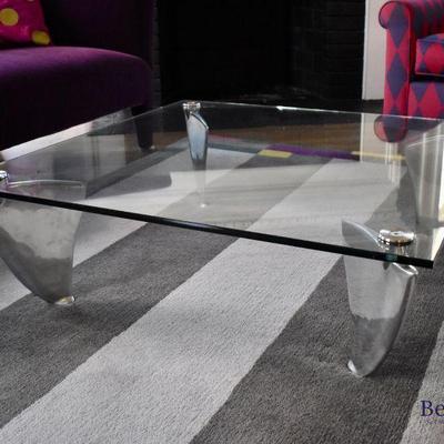 Custom aluminum and glass flipper table