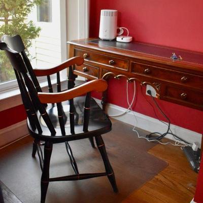 Sale Photo Thumbnail #14: Leather top writing desk