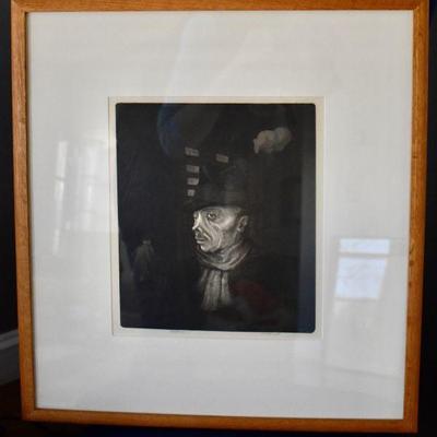 Carl Pickhardt aquatint entitled "Nocturne"