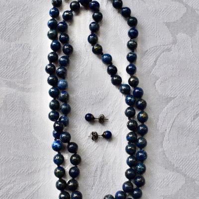 Lapis necklace and earrings