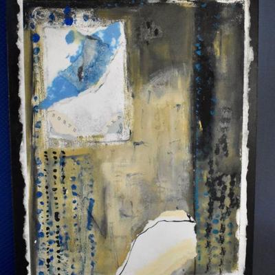 Valeria Spain "North Sea" mixed media artwork