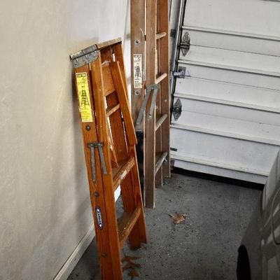 Wooden step ladders