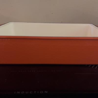 Mario Batali By Dansk Orange Enameled Cast Iron Baking Pan