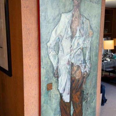 Little In Big Clothing Oil & Acrylic on Canvas-Kate &  Eric Artist 