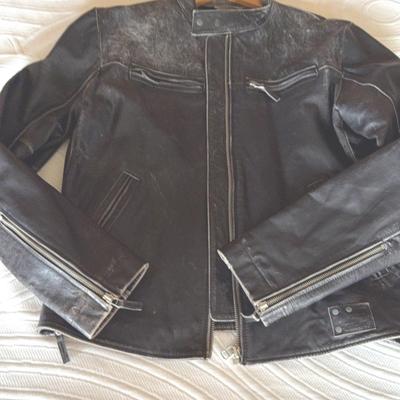 DIESEL LIIKO Cafe Racer Leather Jacket SZ XL  
