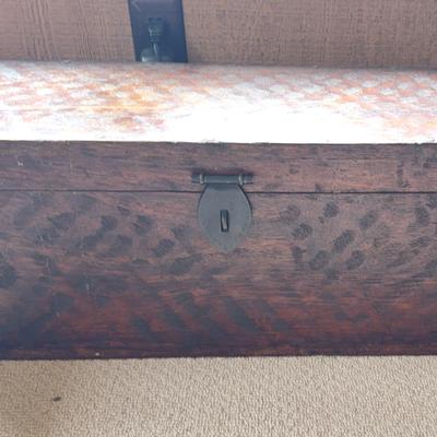 Decorative Wood Box w/Metal Hardware 