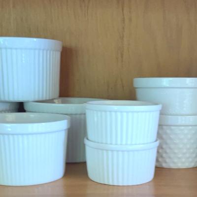 Crate & Barrel and BIA White Ramekins 