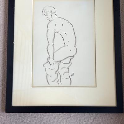 Figure Drawing Man Dressing by Harris