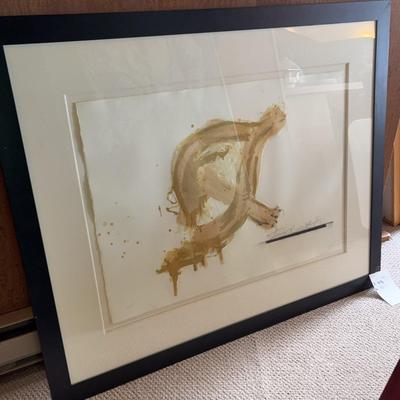 Antonio Tàpies Lithograph "Relief of Vernis" c. 1981 46/75