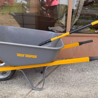Tru Temper Wheelbarrow & Dewalt Garden Shovel 