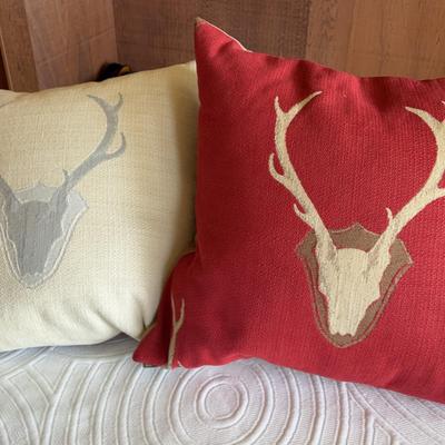 Wool Throw Pillows Antlers