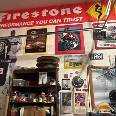 Firestone motor sport signs & car collectibles