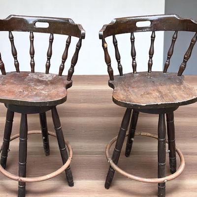 Bar Stools (2) - 39” Tall X 17” Wide