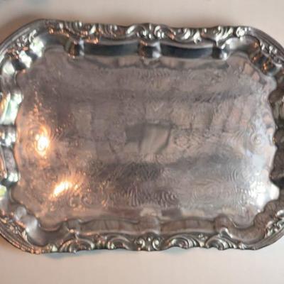 Silver Plated  Footed Serving Tray