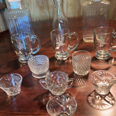 (3) Pegasus Beer Glasses, 10” Juice Jars, & More