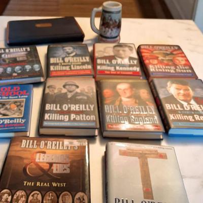 Budweiser Stein,  Bill O’Reilly HardBack Books & More