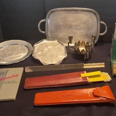 Vintage Slide Rulers K.E, Post, Rickett + Silver Decor