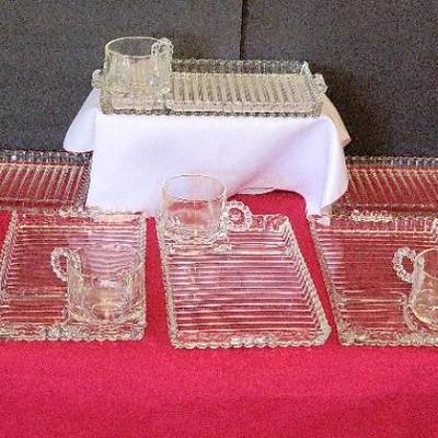 Glass Party Tray Set