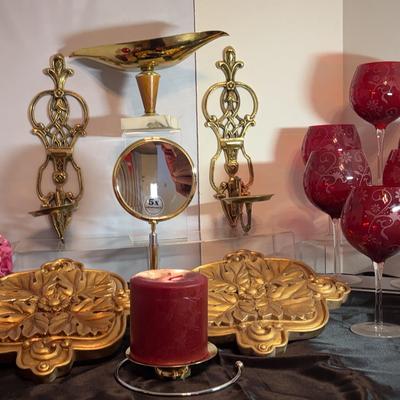 Vintage Wine Set And Decor