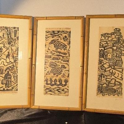 Vintage Mid Century Wood Block