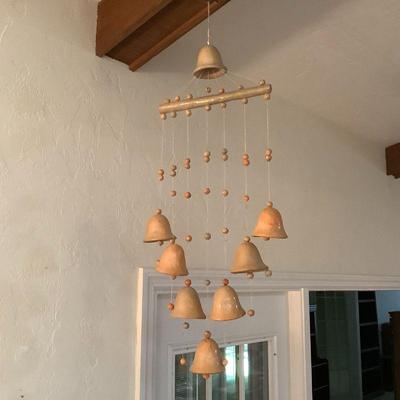 Handmade clay windchimes