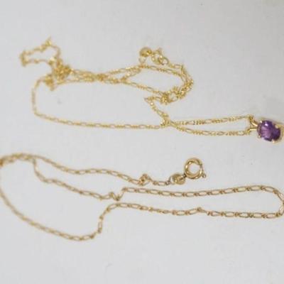 1223	14K NECKLACES, 2.67 DWT INCLUDING STONE
