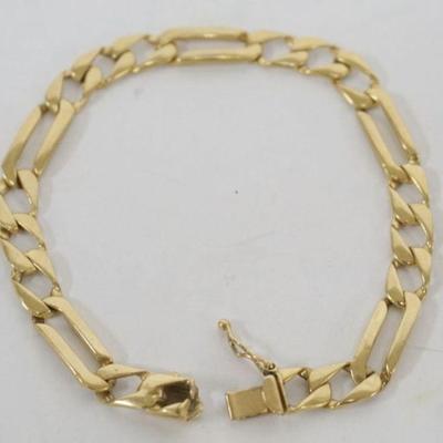 1213	14K GOLD LINK BRACELET, 7.12 DWT, APPROXIMATELY 7 IN L
