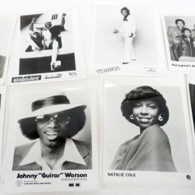 1252	8 VINTAGE R & B AND JAZZ PRESS RELEASE PHOTOS INCLUDING BILL SOMMERS, FUNKADELIC, FAT LARRYS BAND, THE DELLS, ETC
