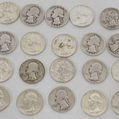 1179	20 SILVER QUARTERS, 1964 AND EARLIER
