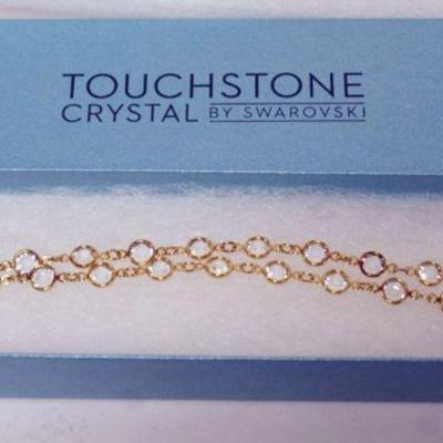 1203	SWAROVSKI TOUCH STONE CRYSTAL NECKLACE, NIB, APPROXIMATELY 36 IN LONG
