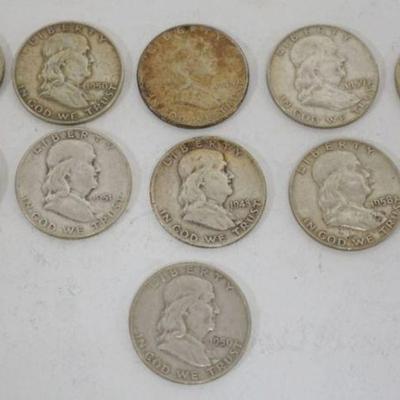 1181	11 FRANKLIN HALF DOLLARS

