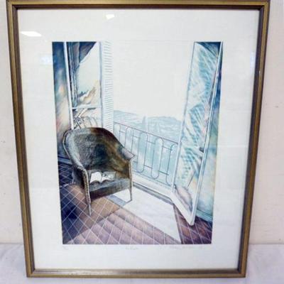 1087	FRAMED AND MATTED PRINT *LE REPOS* BY PETER EASTMAN, #132/200
