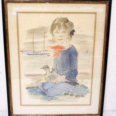 1088	PHILLIPPE HENRI NOYER ARTIST SIGNED WATERCOLOR DATED 1967, APPROXIMATELY 26 IN X 33 IN OVERALL
