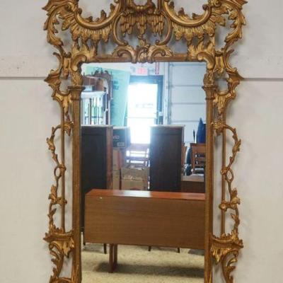 1120	LABARGE ORNATE GILT WOOD HANGING MIRROR WITH PAGODA TOP, APPROXIMATELY31 IN X 64 IN
