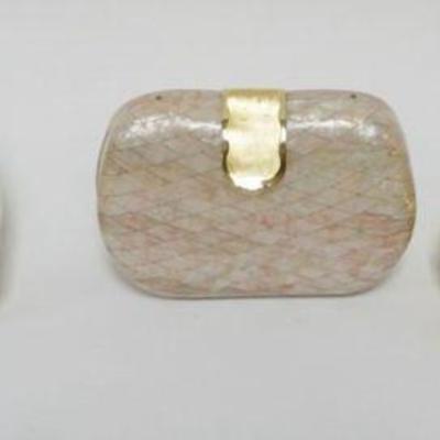 1243	EVENING BAGS BY WALBORG ITALY, ELAINE AND METAL CLAM SHELL BY SARPECIS
