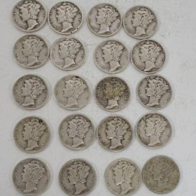 1189	20 MERCURY HEAD DIMES
