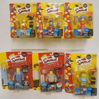 1150A	THE SIMPSONS PLAYMATES TOY FIGURES, 6 UNOPENED BLISTER PACKS
