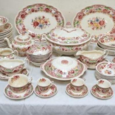 1038	JOHNSON BROTHERS *DORCESTER* DINNERWARE, APPROXIMATELY 129 PIECES
