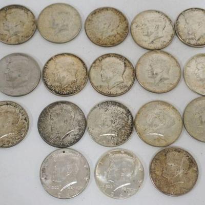 1180	18 SILVER HALF DOLLARS, 1964 AND EARLIER
