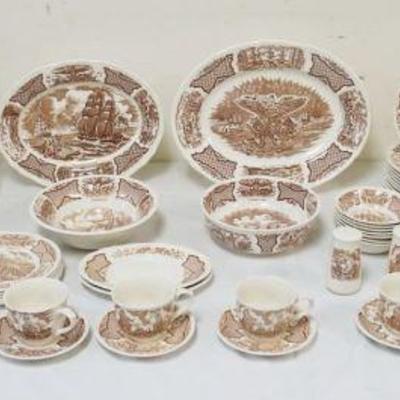 1039	ALFRED MEAKIN STAFFORDSHIRE DINNERWARE SET *FAIR WINDS* 75 PIECES

