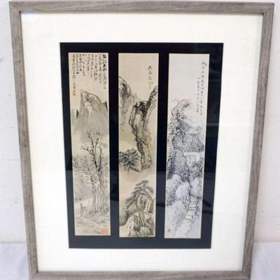1086	FRAMED ASIAN PRINT, APPROXIMATELY 17 IN X 21 IN OVERALL
